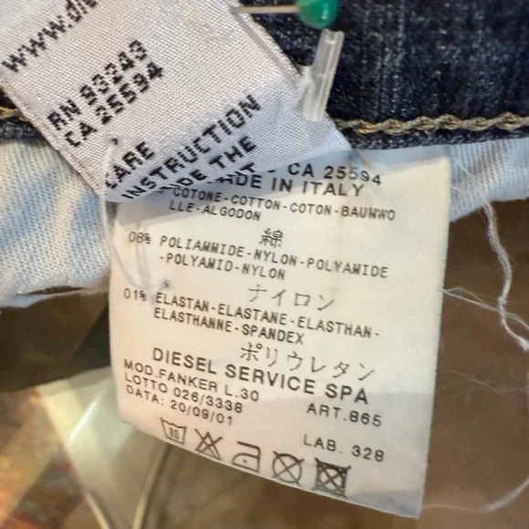 Vintage  2001 Diesel Industry Blue Bootcut Jeans Women's Size 29 Italy - Picture 14 of 15